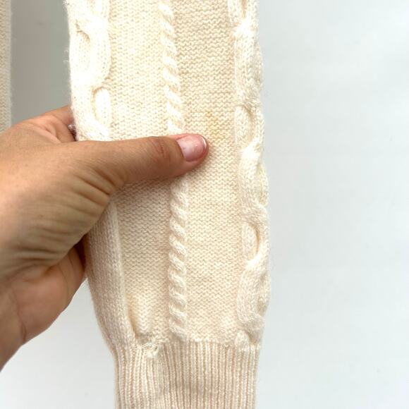 Johnny Was Wonder Years Cable Knit Embroidered Sweater Wool Cashmere Small - Picture 11 of 11